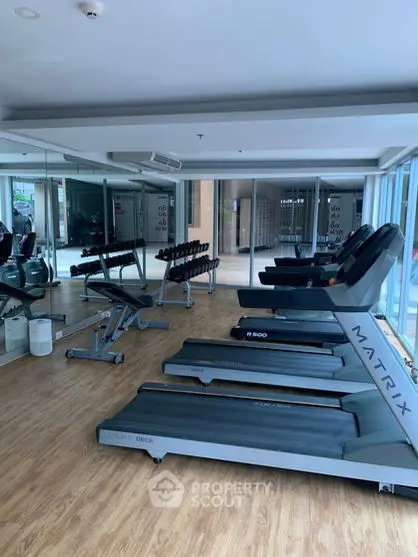 Modern gym with state-of-the-art treadmills and fitness equipment