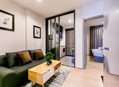 Modern apartment interior with cozy living room and stylish kitchen