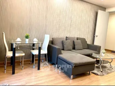 Modern living room with stylish furniture and elegant decor