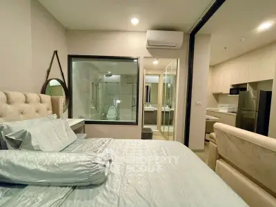 Modern studio apartment with open layout and stylish furnishings