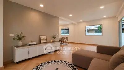 Spacious modern living room with elegant decor and natural light