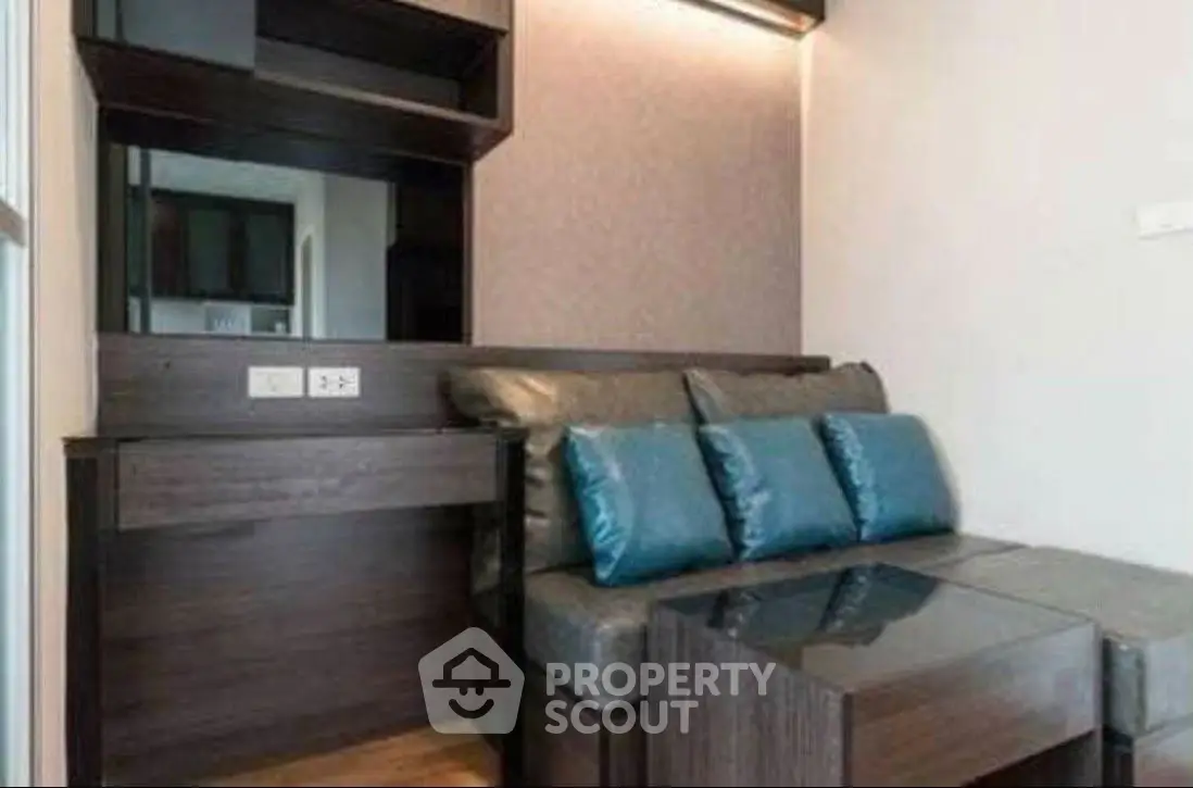 Modern living room with sleek furniture and stylish decor