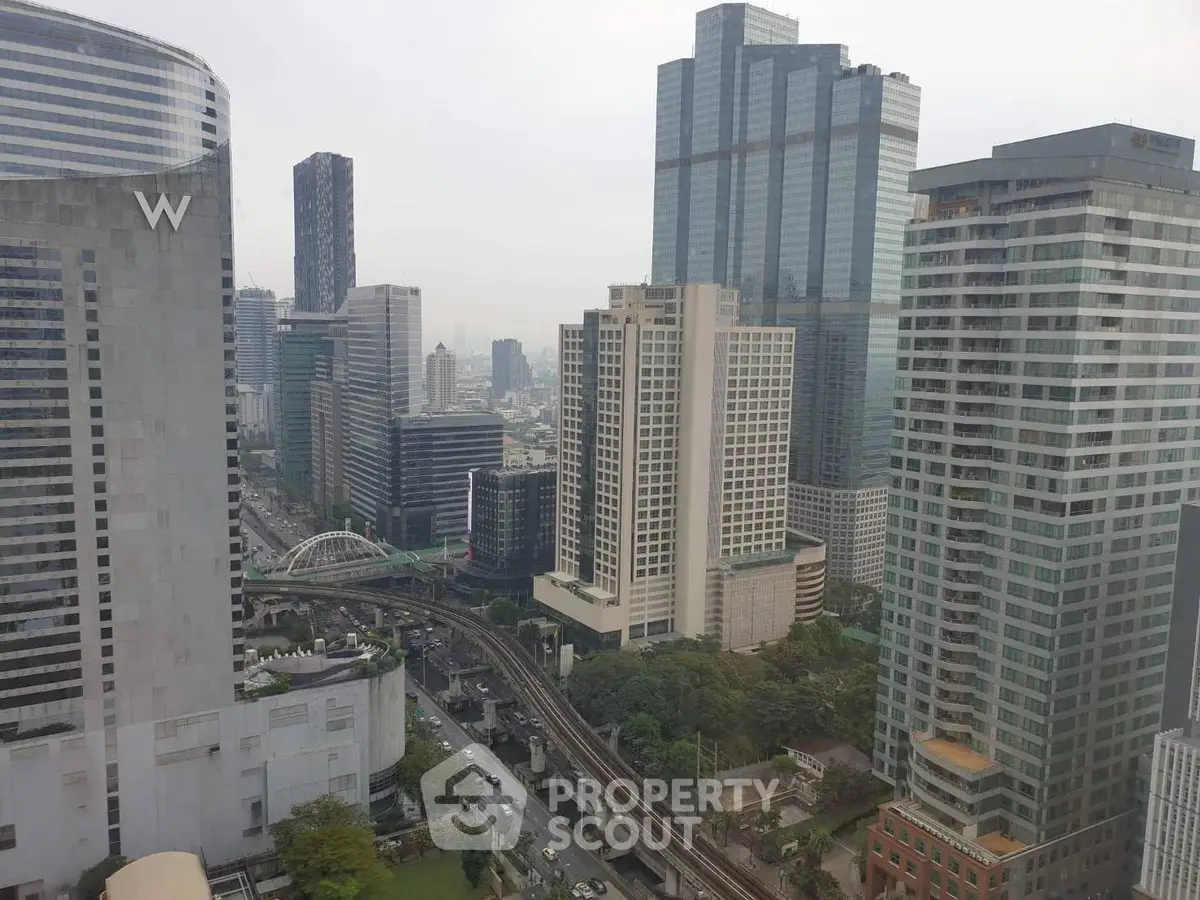 Stunning cityscape view showcasing modern skyscrapers and urban landscape.