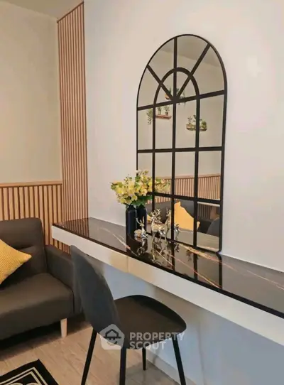 Stylish modern living room with elegant decor and chic furniture