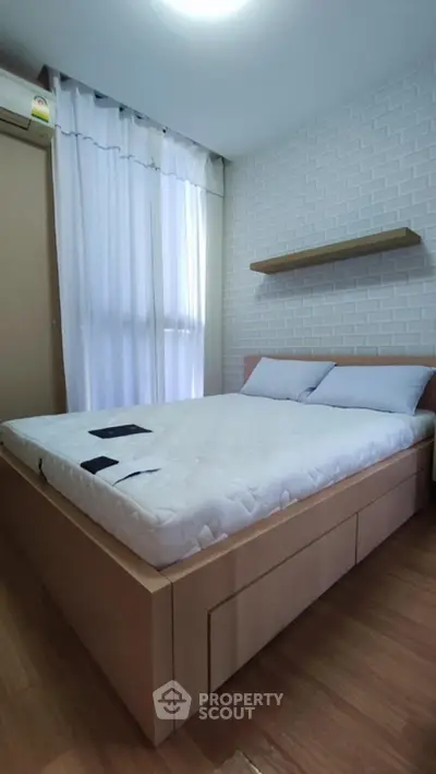 Cozy bedroom with modern design and natural light