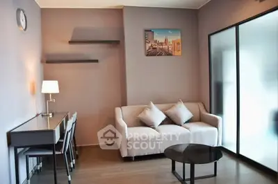 Modern living room with sleek furniture and stylish decor