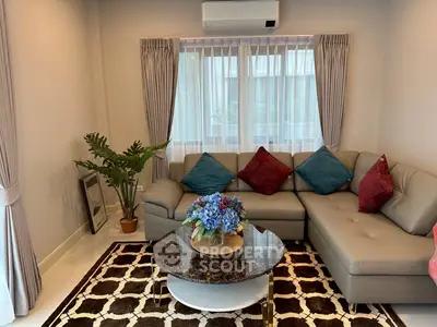 Stylish living room with modern sectional sofa and elegant decor