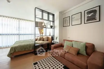 Modern studio apartment with stylish decor and natural light