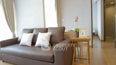 Modern living room with stylish sofa and elegant decor