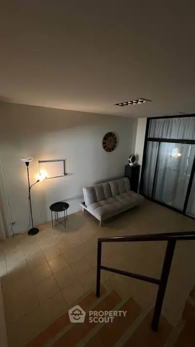 Cozy living room with modern decor and natural light