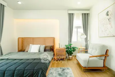 Chic bedroom with modern decor and natural light