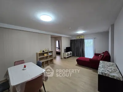 Spacious living room with modern decor and open layout