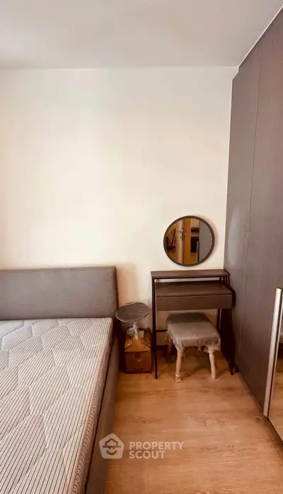 Cozy bedroom with modern furniture and stylish decor