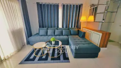 Modern living room with stylish sectional sofa and elegant decor