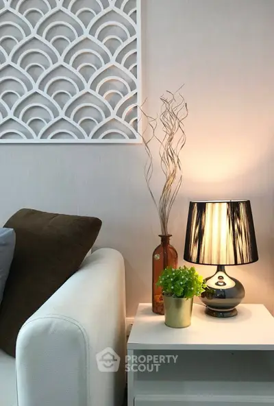 Stylish living room corner with elegant decor and cozy ambiance