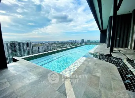 Stunning rooftop infinity pool with panoramic city views, perfect for luxury living.