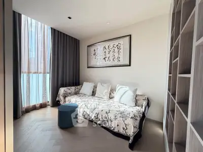 Chic modern living room with elegant decor and ample natural light