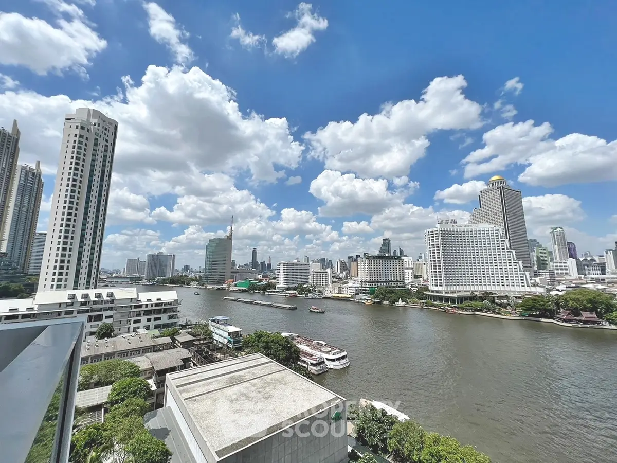 Stunning river view from high-rise building in vibrant cityscape