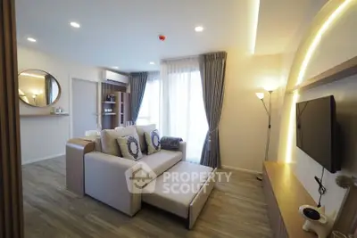 Modern living room with stylish decor and cozy ambiance