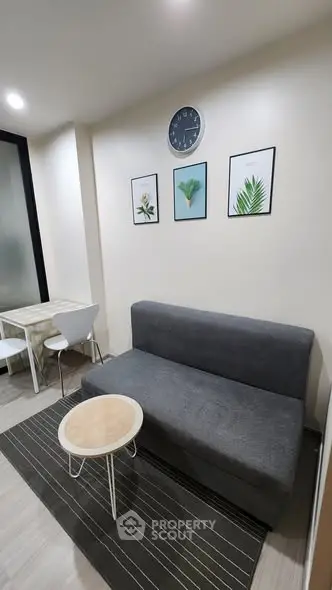 Cozy modern living room with stylish decor and comfortable seating