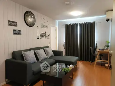 Modern living room with stylish decor and comfortable seating
