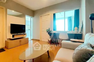 Modern living room with stylish furniture and natural light