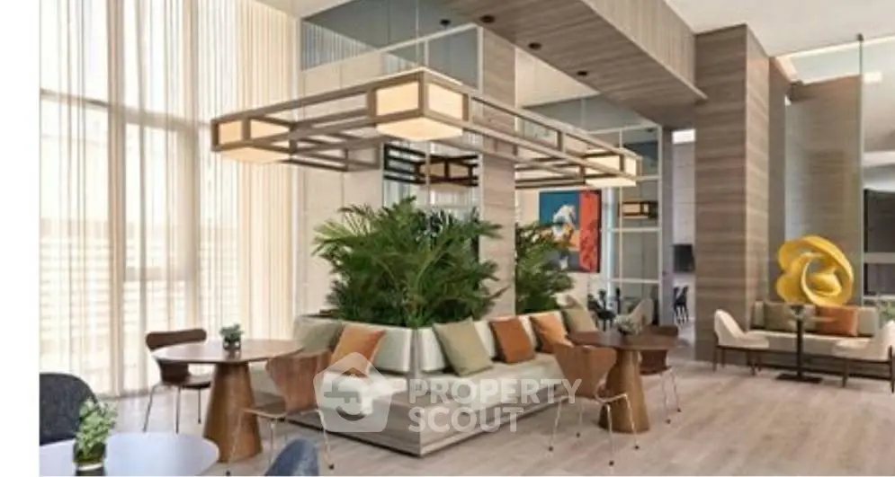 Luxurious modern living room with elegant decor and stylish seating area