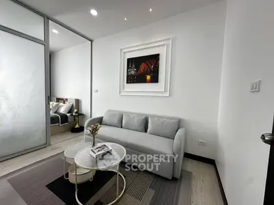 Modern living room with stylish decor and cozy ambiance