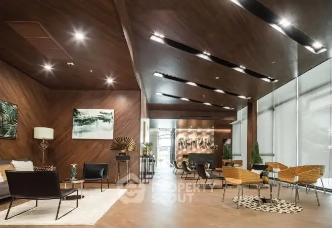 Luxurious modern lobby with stylish seating and elegant decor, perfect for welcoming guests.