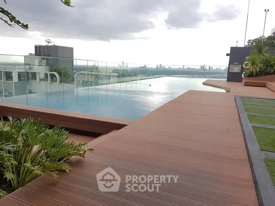 Luxurious rooftop pool with stunning city views and modern design.