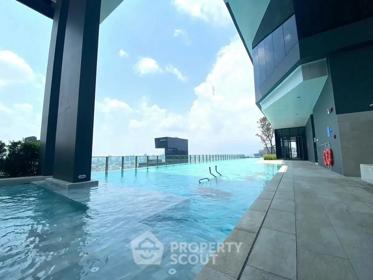Stunning rooftop infinity pool with panoramic city views