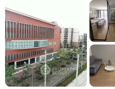 Modern apartment with spacious living room and city view