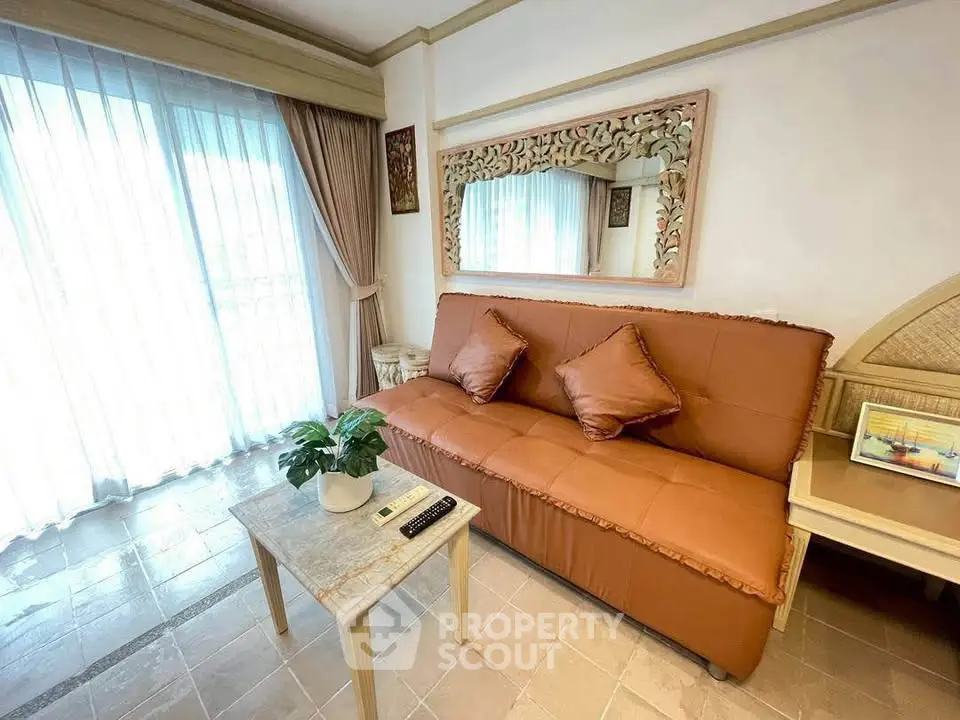 Cozy living room with elegant decor and natural light