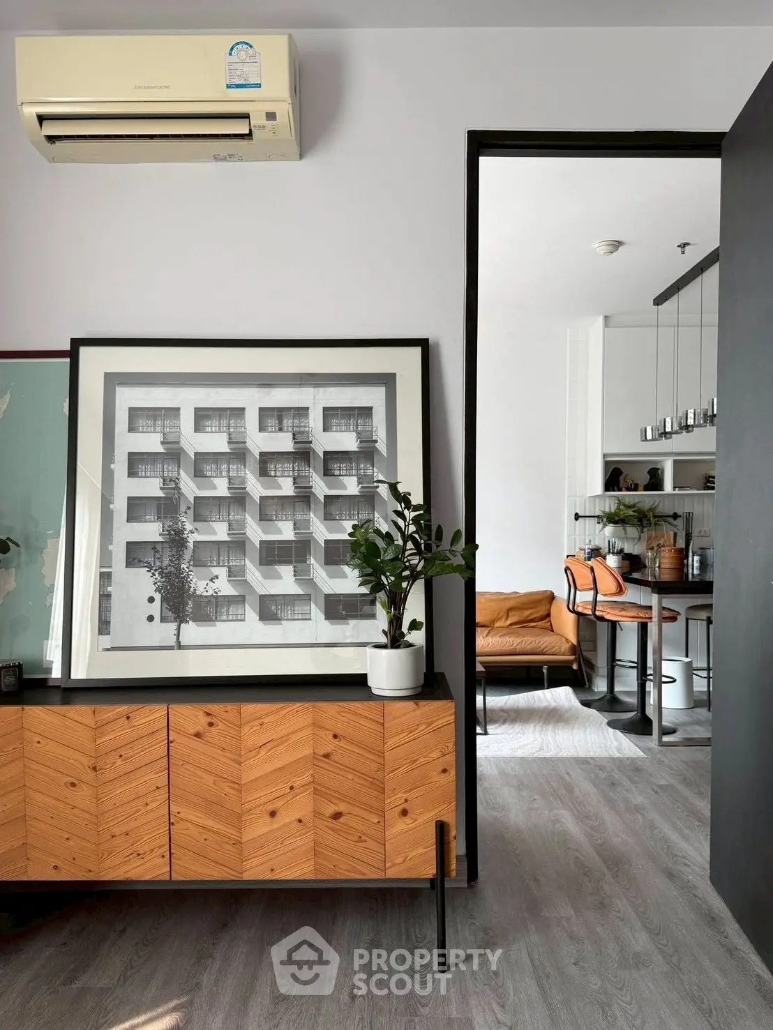 Modern apartment interior with stylish decor and open layout