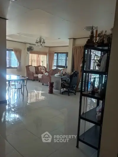 Spacious living room with elegant furniture and natural light