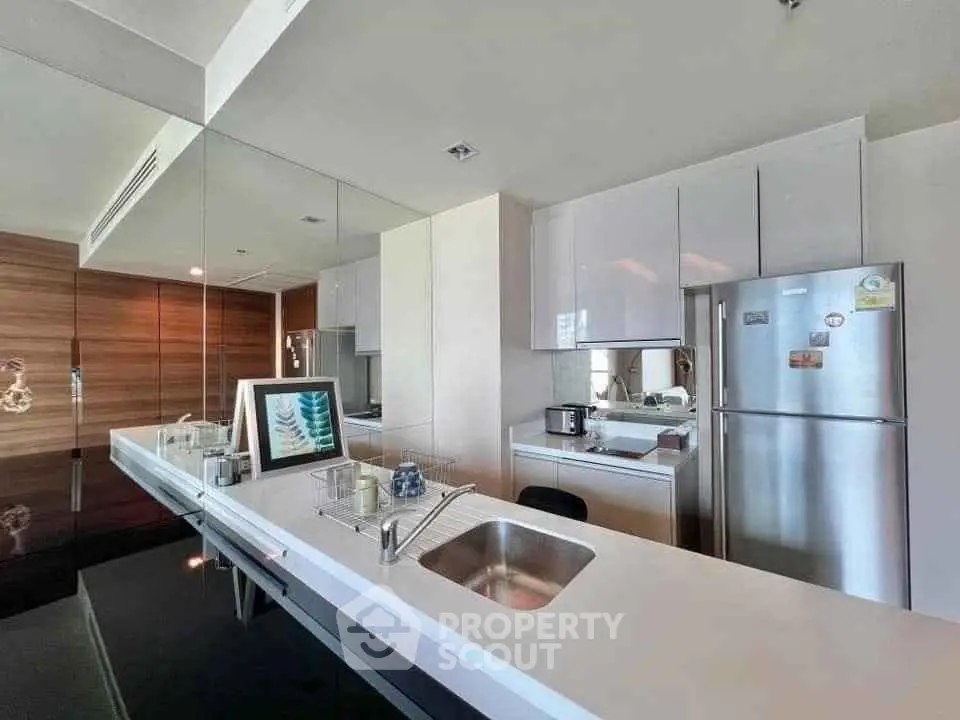 Modern kitchen with sleek design and stainless steel appliances
