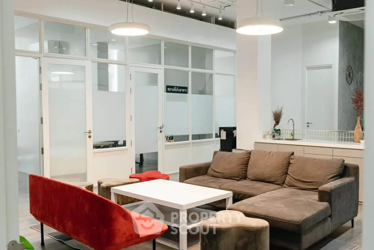 Modern living room with stylish furniture and open layout, perfect for relaxation and entertaining.