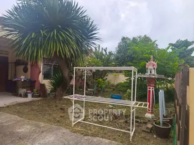 Charming garden area with lush greenery and unique outdoor features.