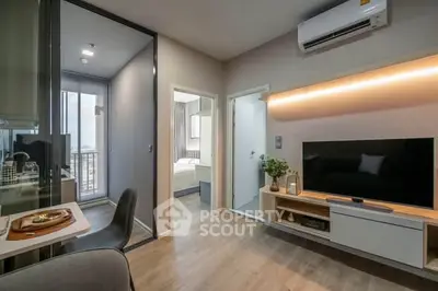 Modern apartment interior with open living area and stylish decor
