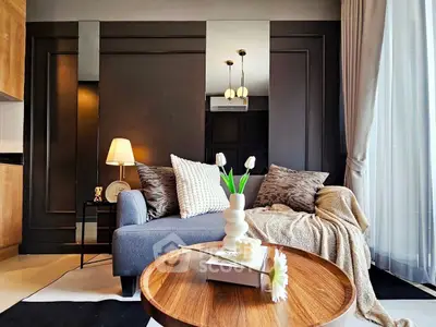 Stylish modern living room with cozy sofa and elegant decor