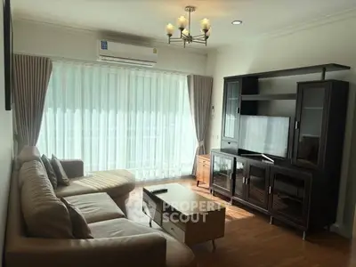 Cozy living room with modern furniture and natural light