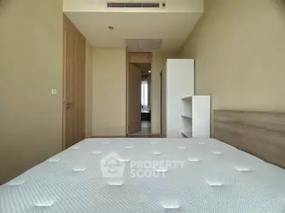 Modern bedroom with minimalist design and natural light