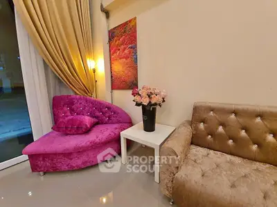 Chic living room with plush velvet seating and elegant decor, perfect for modern comfort and style.