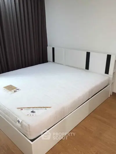 Modern bedroom with minimalist design and comfortable bed