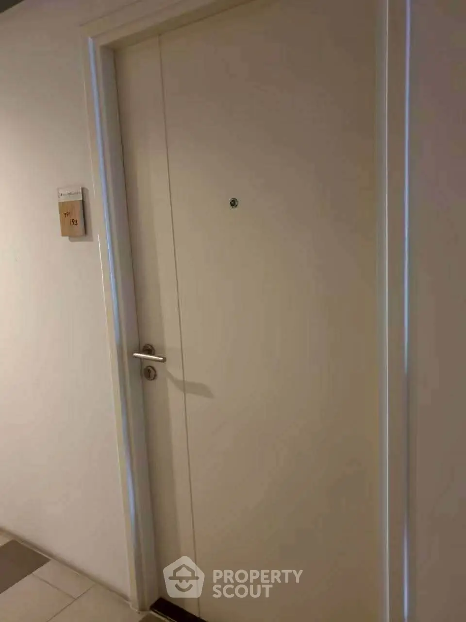 Modern apartment entrance door with sleek design and secure handle
