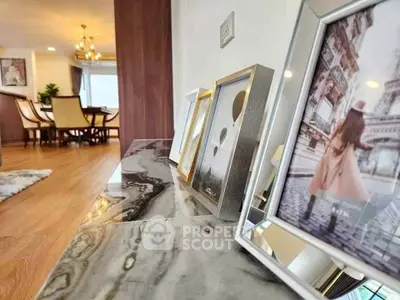 Elegant dining area with stylish decor and modern furniture