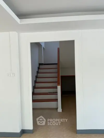 Modern interior with staircase and minimalist design