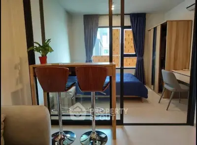 Modern studio apartment with stylish furniture and natural light