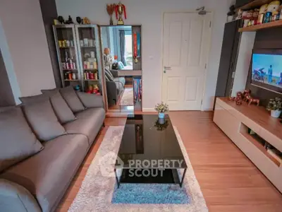 Modern living room with sleek furniture and stylish decor