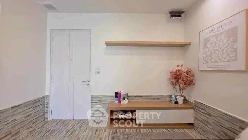 Modern interior with stylish decor and minimalist furniture in a cozy living space.